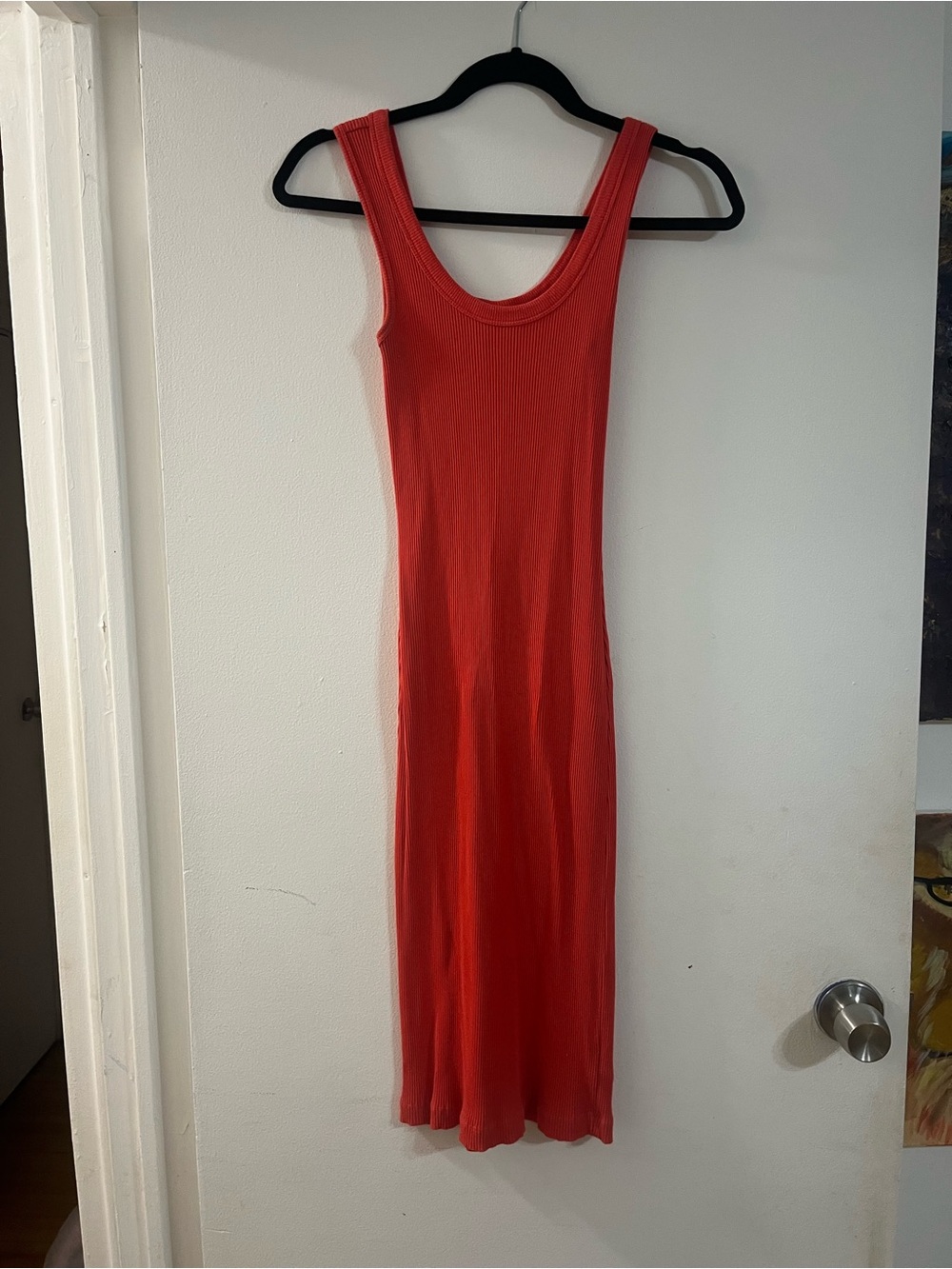 wild fable Red Ribbed Tank Midi Dress